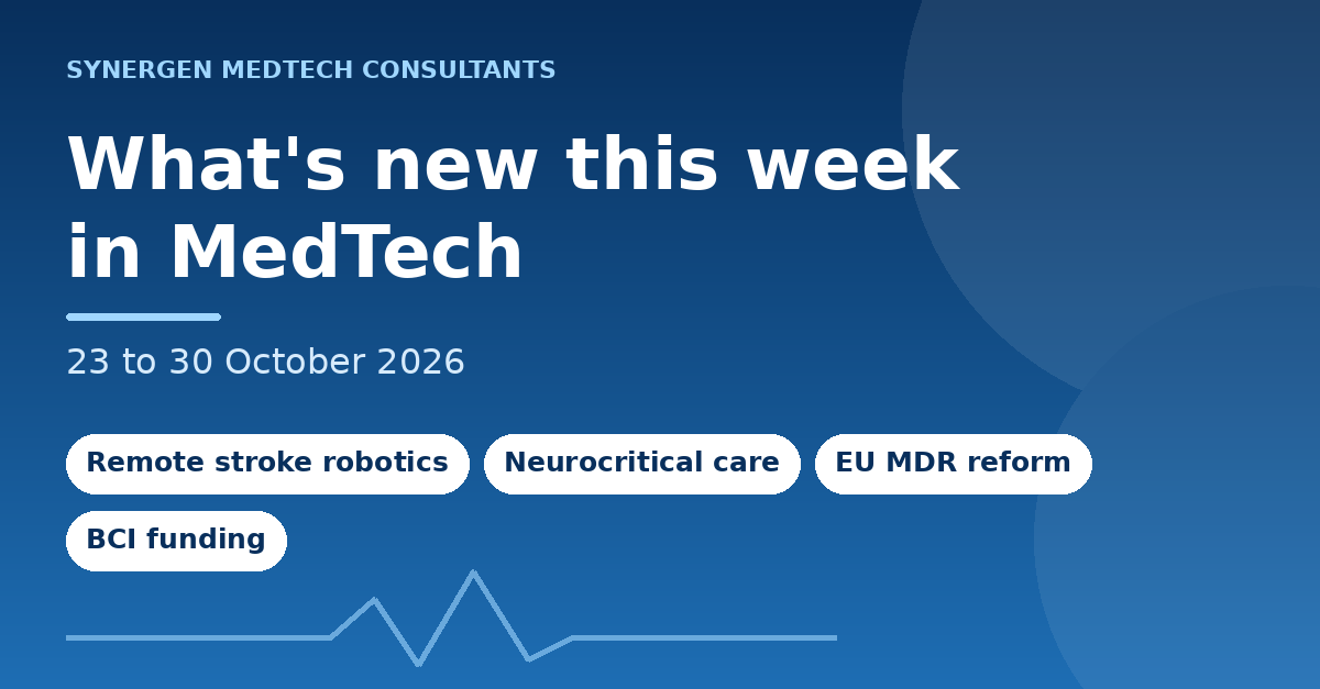 What’s new this week in MedTech, 23 to 30 October 2026